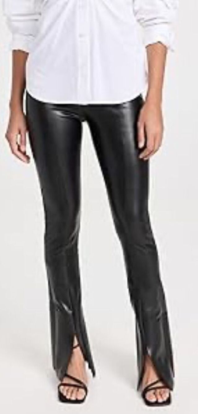 Norma Kamali Spat Leggings Black XL/38 Stretch Going Out Party Chic Trendy - Picture 5 of 16